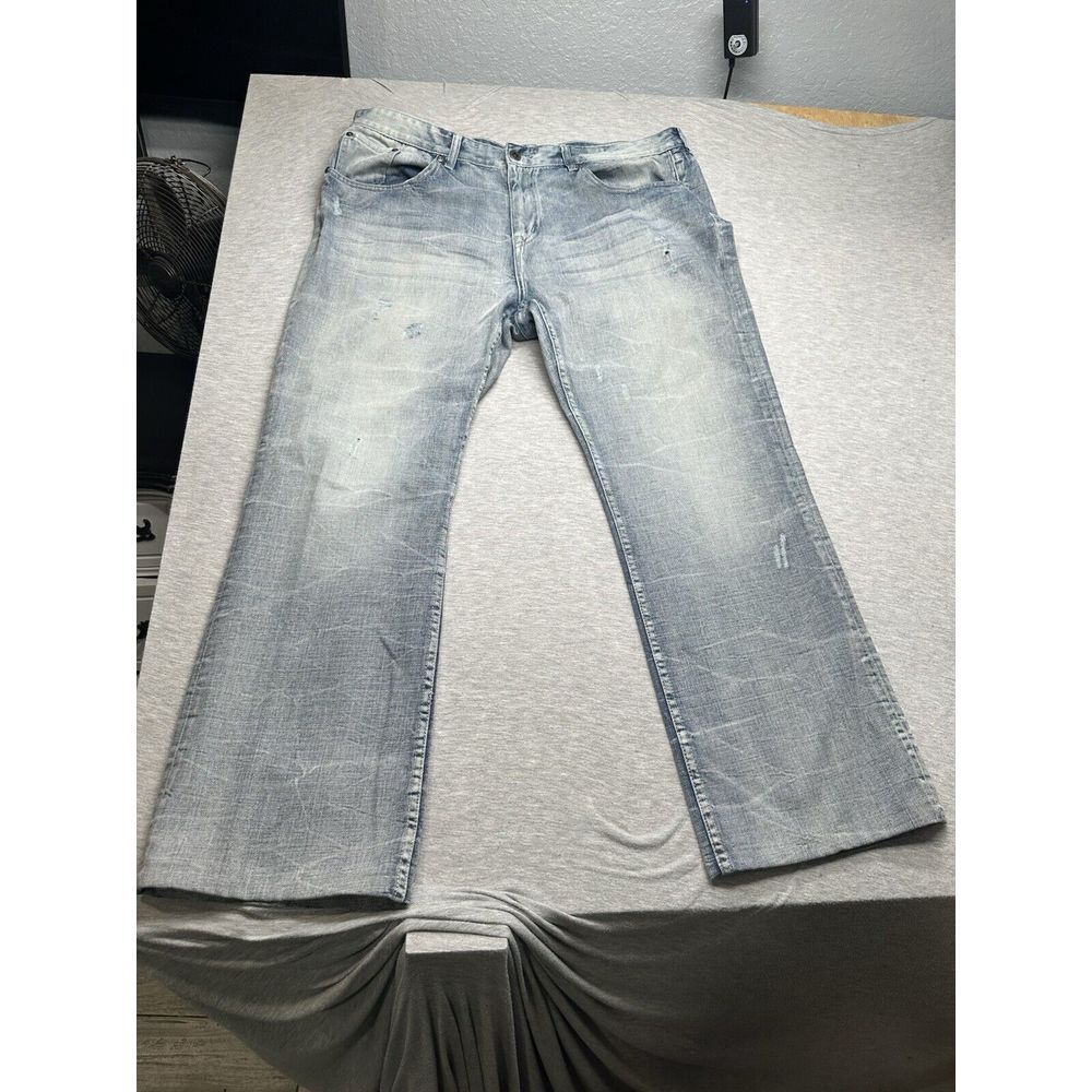 Ecko Unltd‎ Jeans Mens 40x29 Blue Denim Distressed Stone Wash Y2K